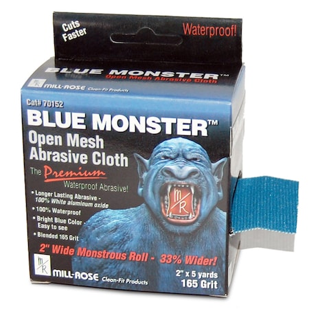 Blue Monster Mill Rose Blue Monster 5 yd L X 2 in. W Aluminum Oxide 165 Grit Medium Open Mesh Abrasive Cloth 70152